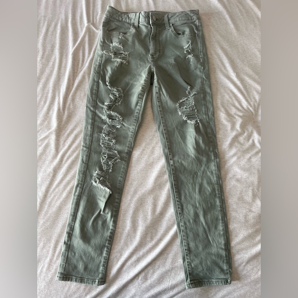 American eagle super stretch hi rise jegging crop